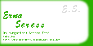 erno seress business card
